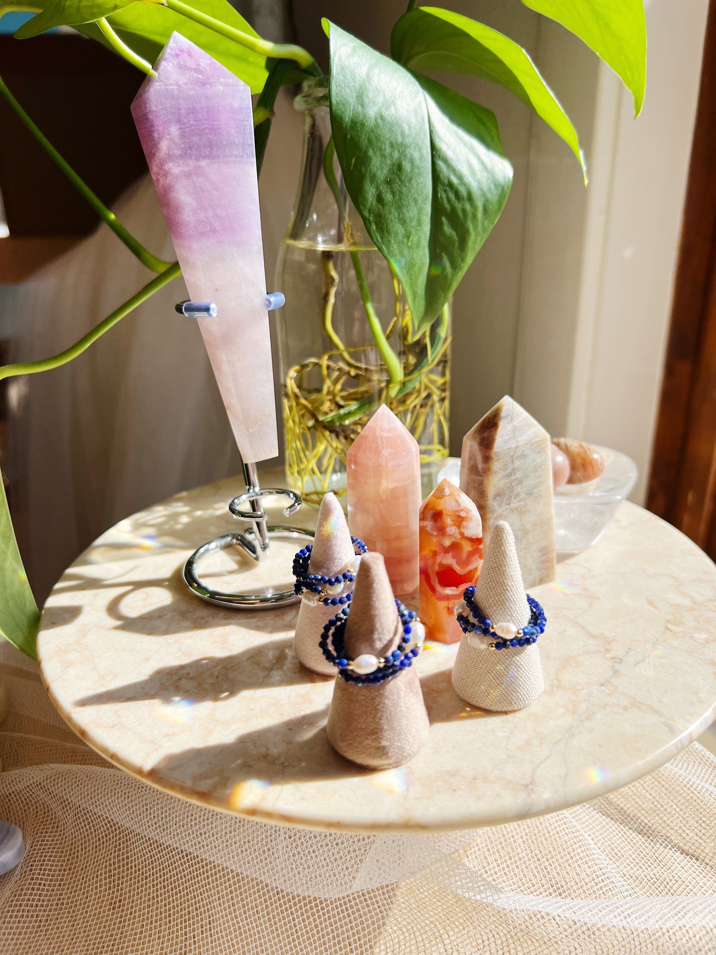 Lapis Lazuli Stretch Krystallring