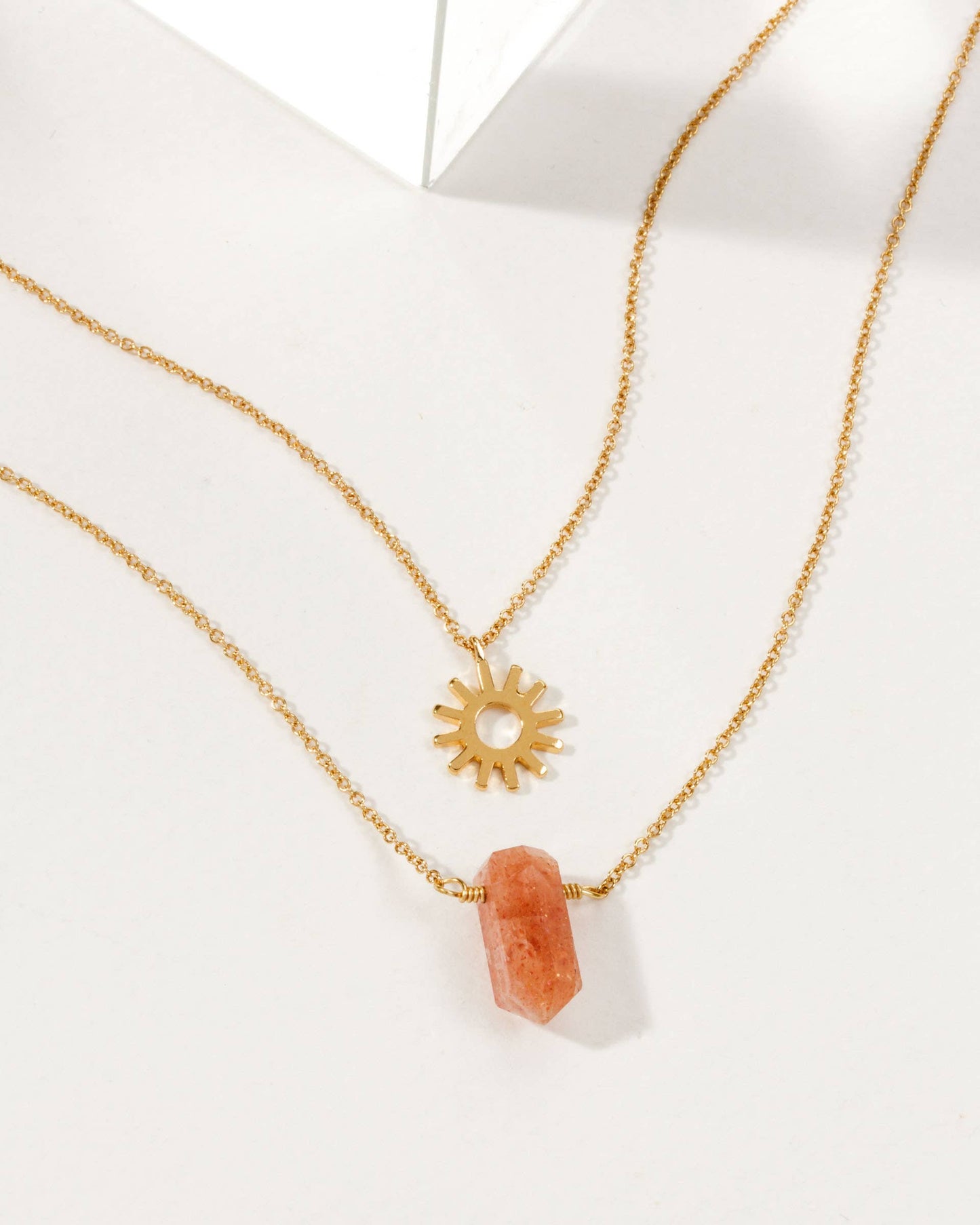 Sun Salutation Halskjede sett - Sunstone