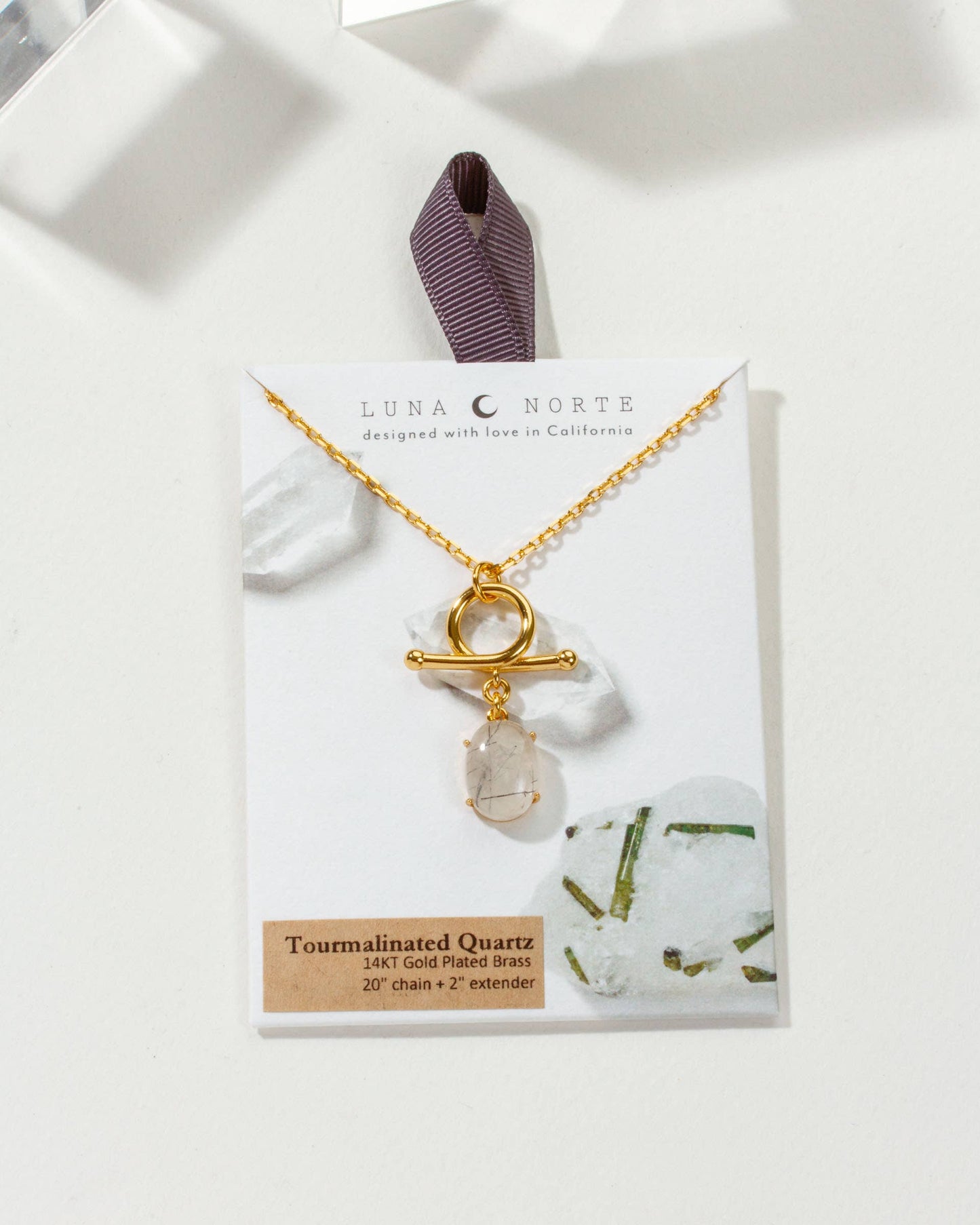 Embrace Me Long Halskjede - Tourmalinated Quartz