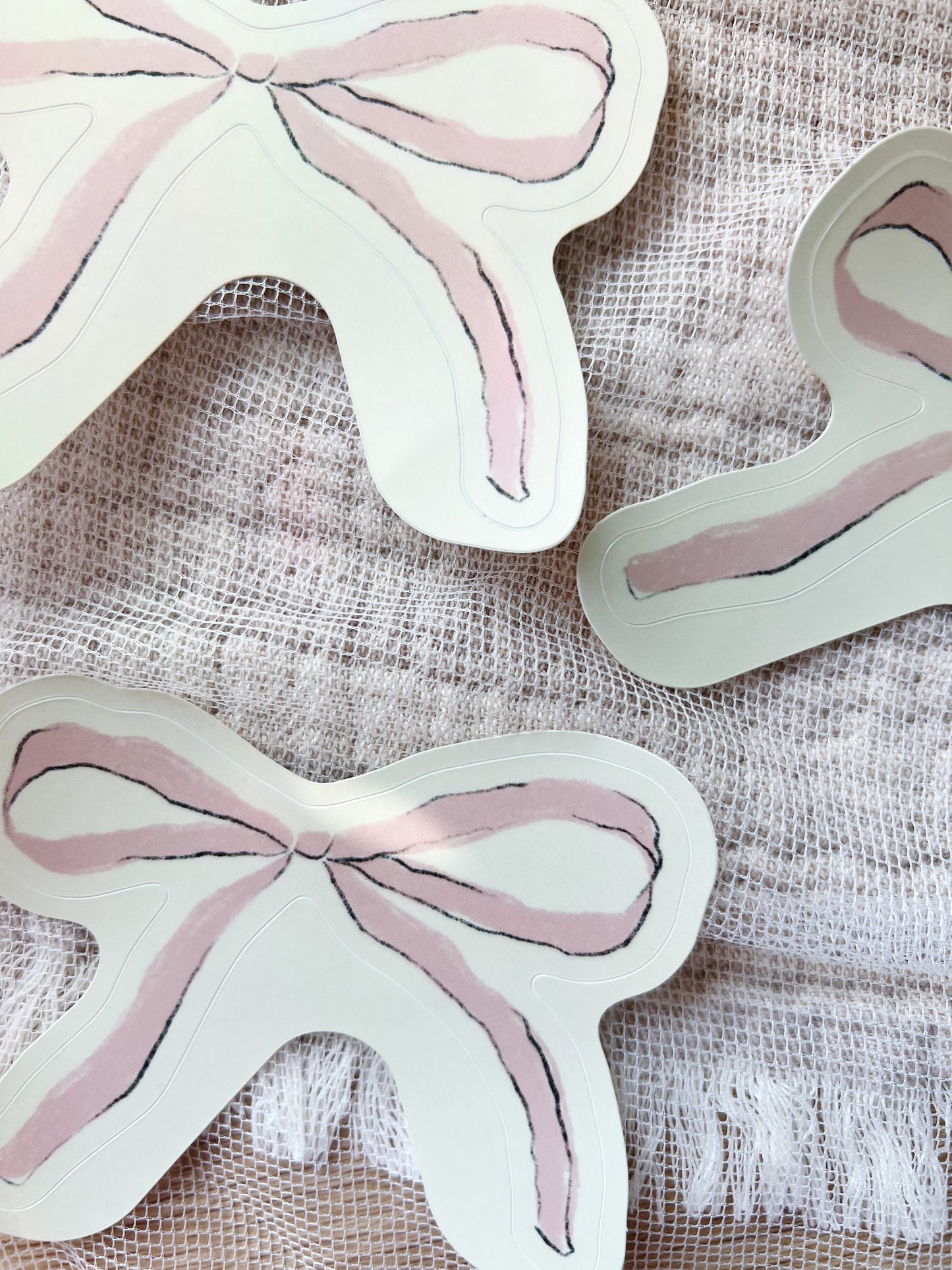 Pink Ribbon Bow Klistremerke
