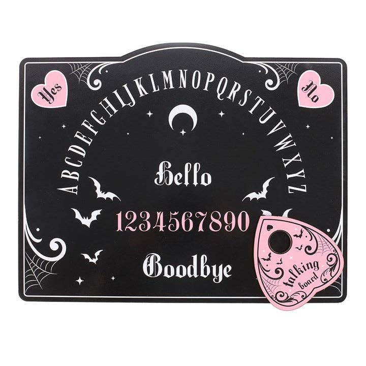 Pastel Rosa og Sort Gothic Ouija Talking Board