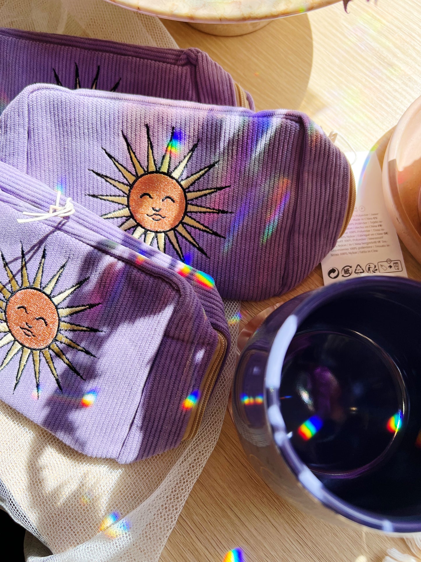 Corduroy Makeup Bag Lavender