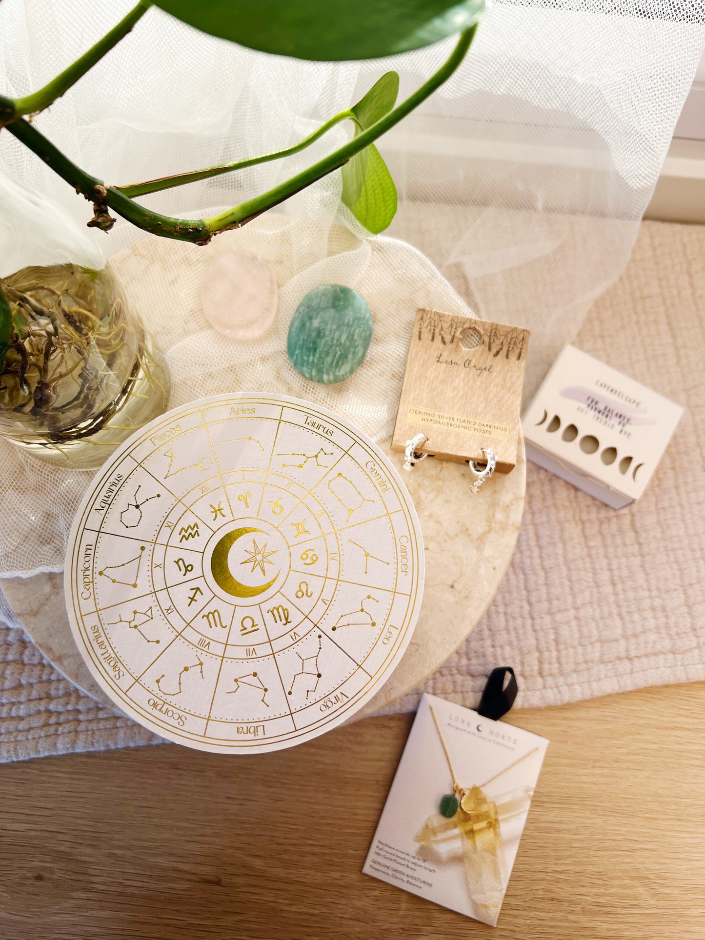 Astrology Wheel Zodiac Smykkeskrin