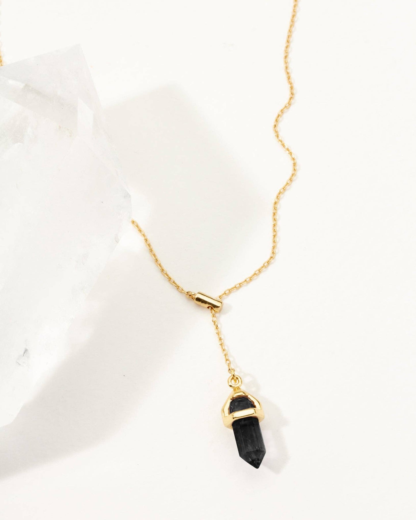 Prism Point Lariat Halskjede – Onyx