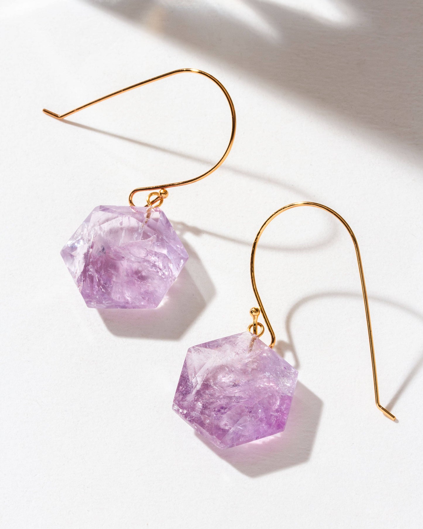 Amethyst Impact Elongated Øredobber