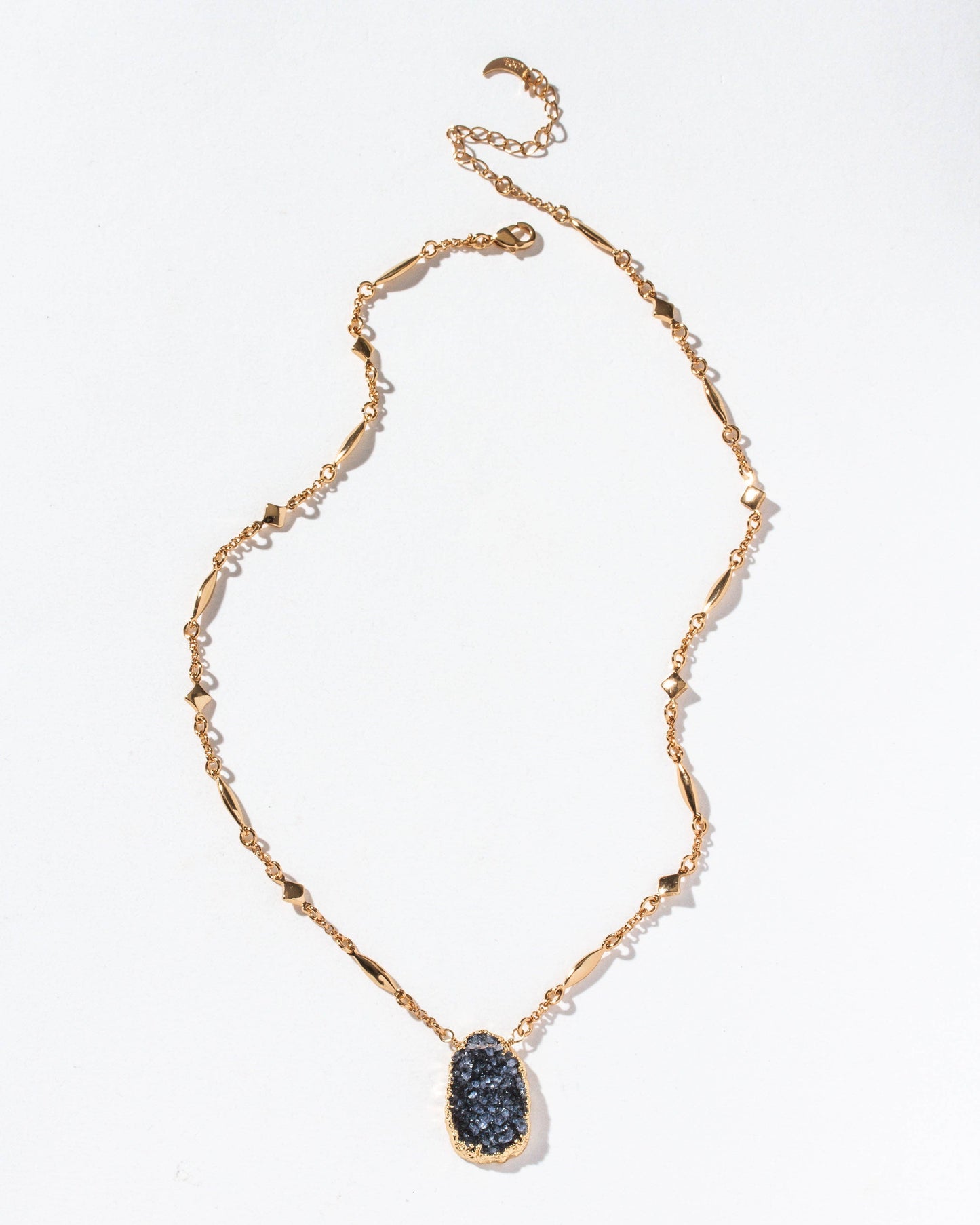 Star, Stone, & Soul Gemstone Halskjede - Black Druzy
