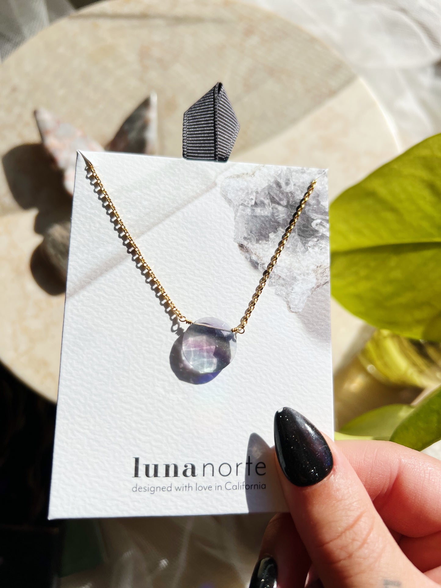 Gem in the Moon Gemstone Halskjede - Fluorite