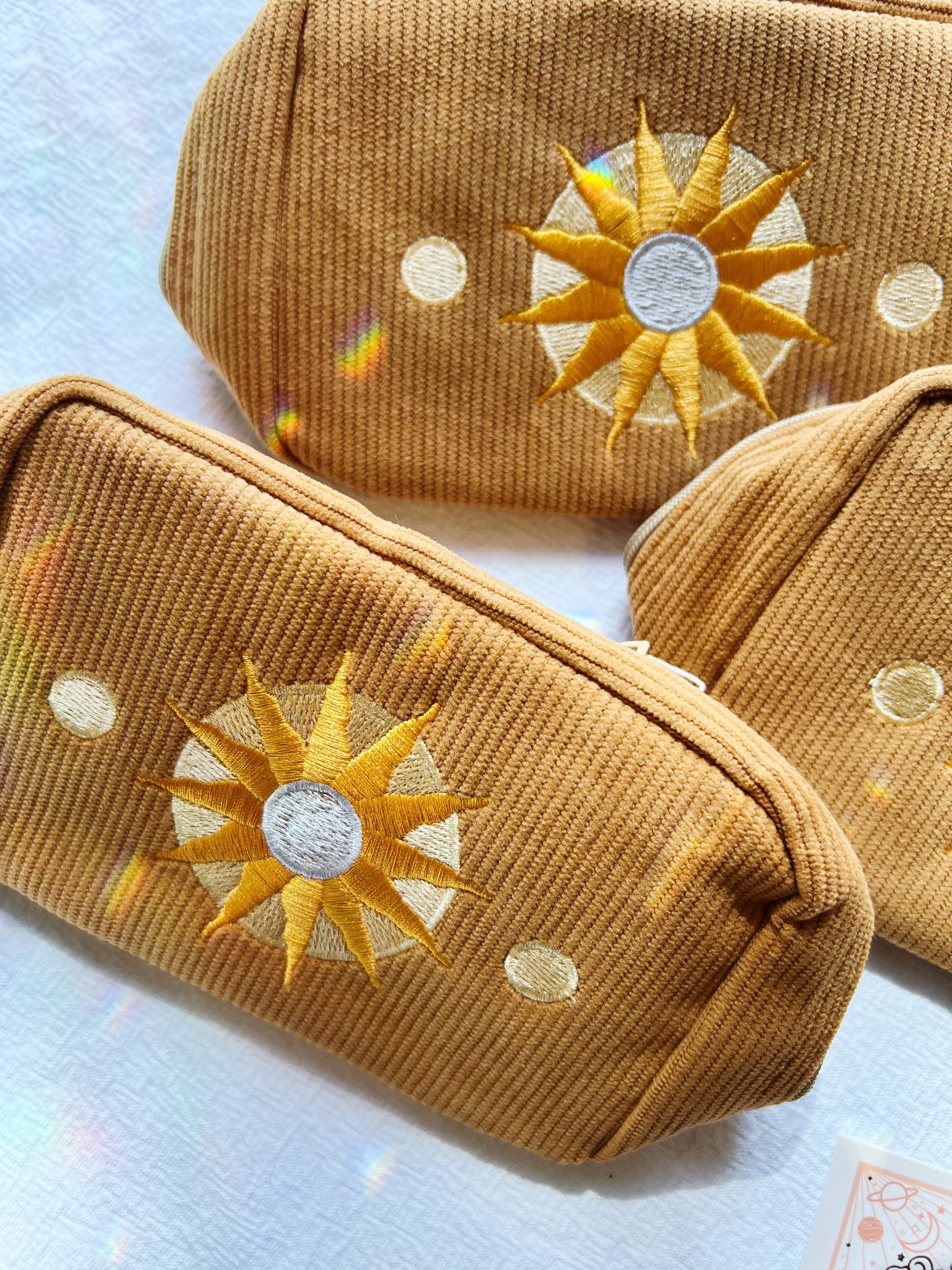 Corduroy Makeup Bag Burnt Orange Sun