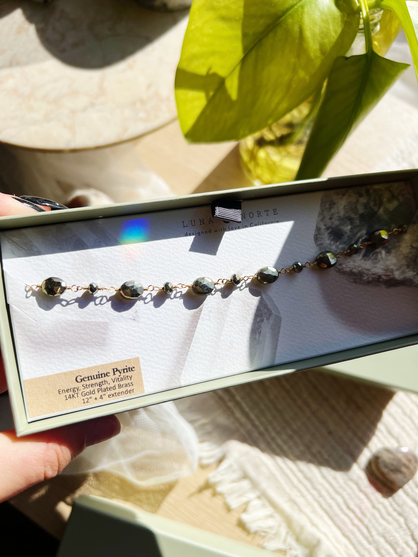 Amore Baroque Pyrite Chain Halskjede