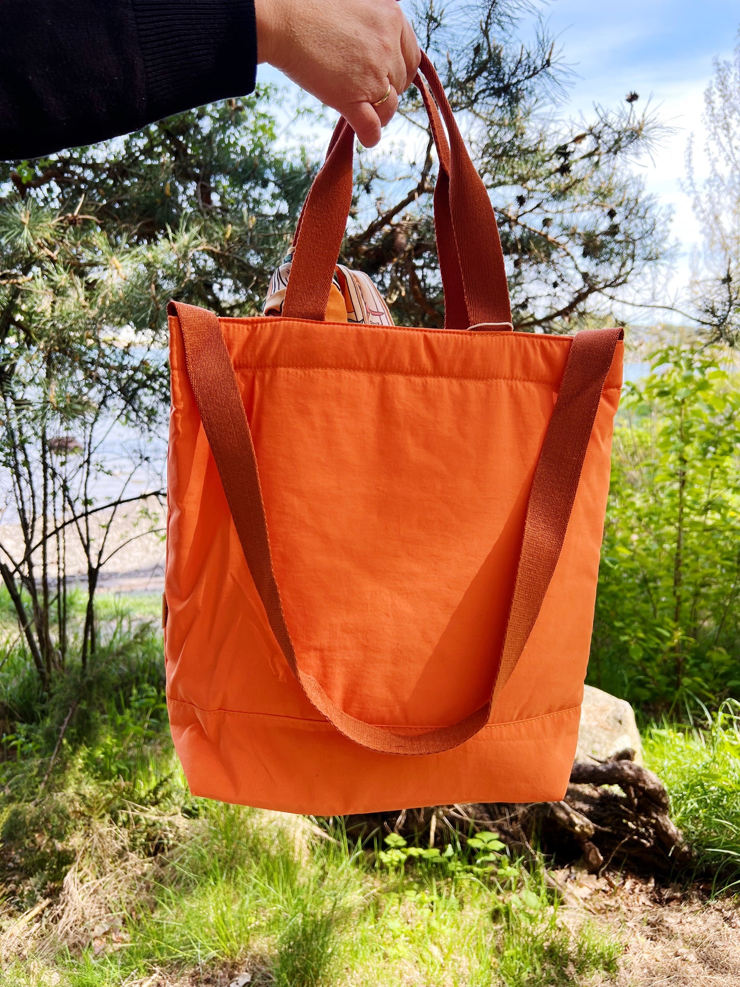 Nylon Beach Tote California Poppy