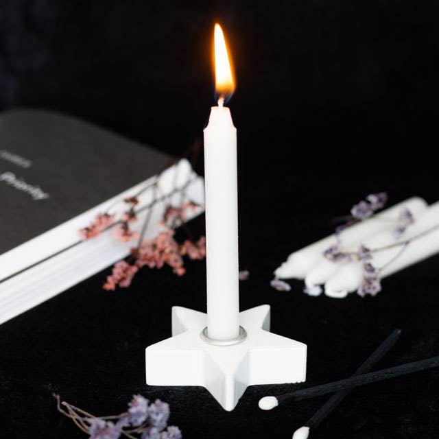 Star Spell Candle Lysestake I Hvit