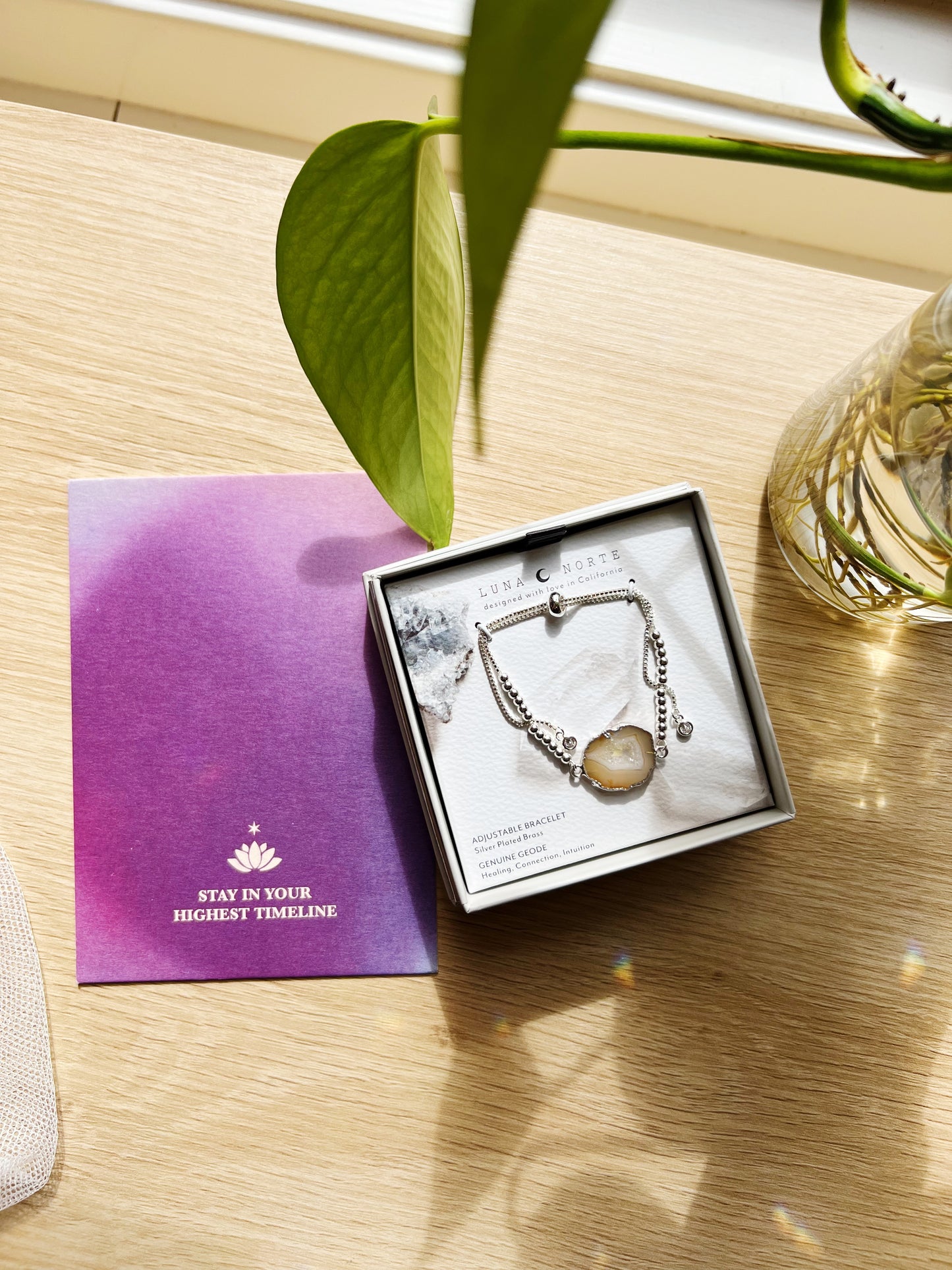 Silvery Elements Armbånd - Geode