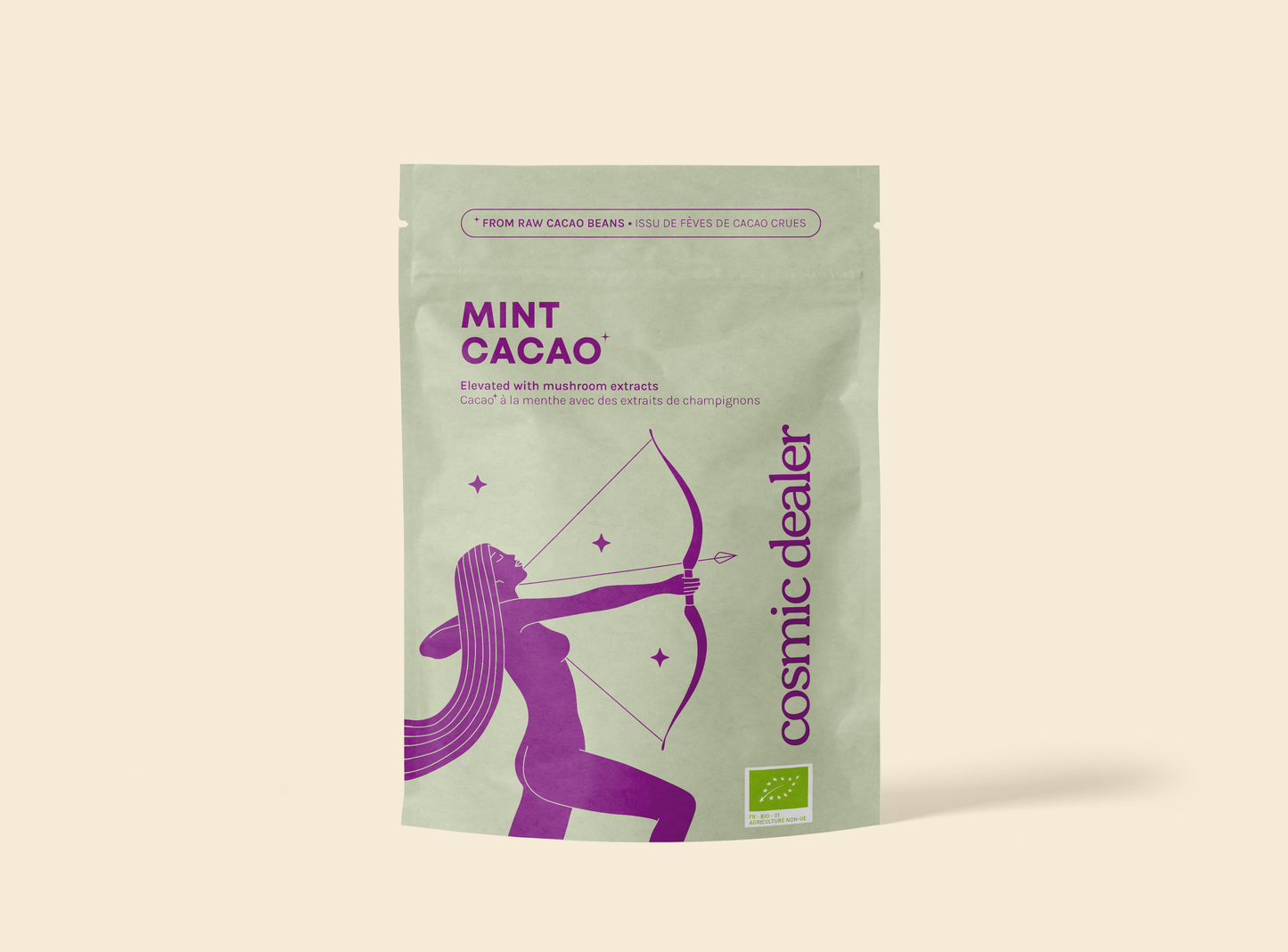 Mynte Kakao med Medisinsk Sopp - Lion's Mane, Reishi & Maitake (120g)