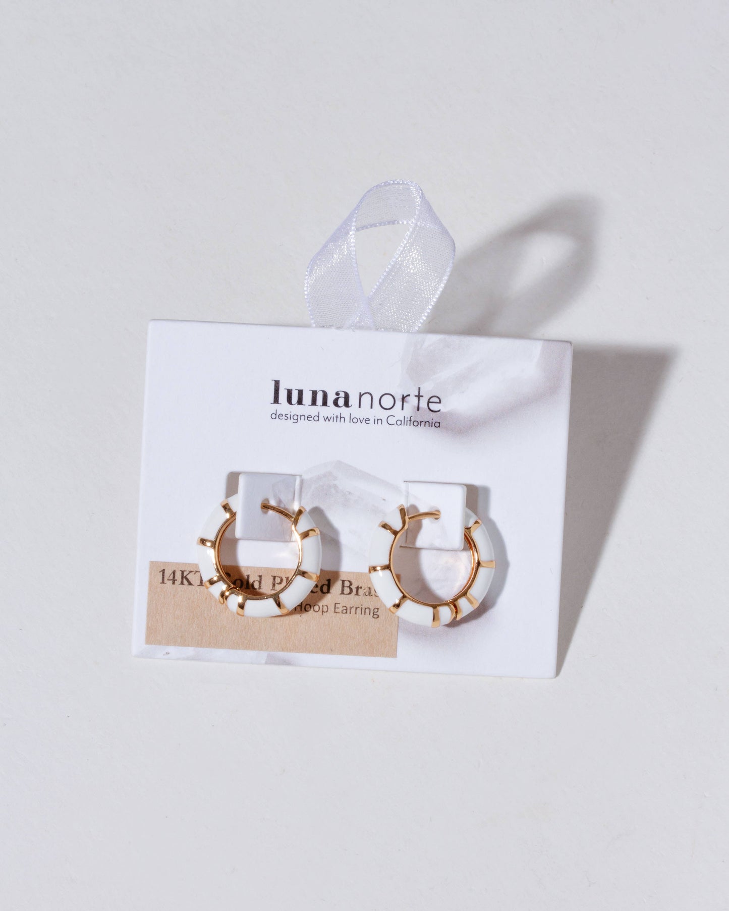Classic Ivory Huggie Hoop Øredobber