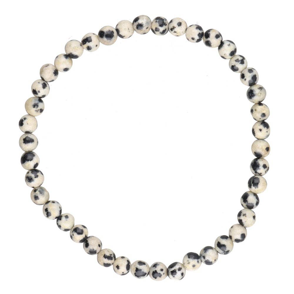 Dalmatinerstein Krystall Armbånd - 4mm