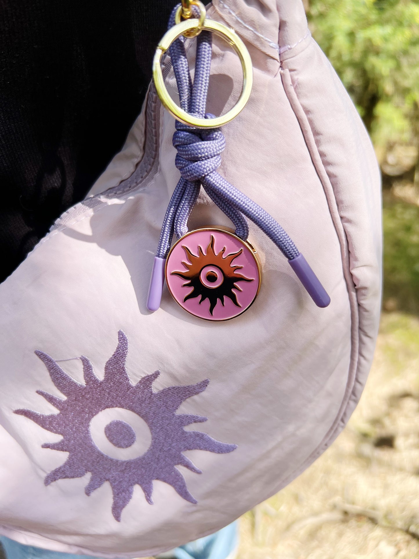 Nylon Sling Bag 90s Lilac