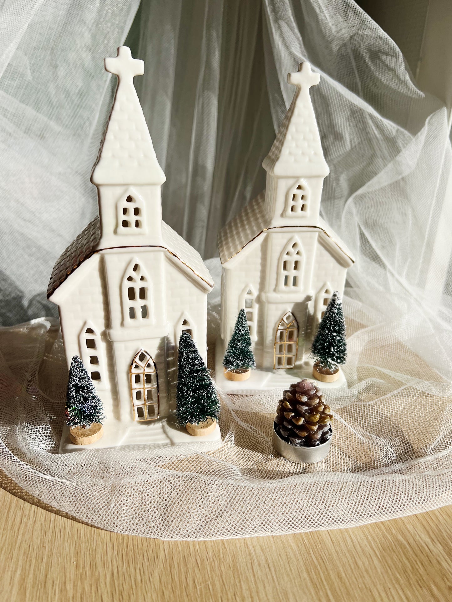 Cosy Lane Julekirke – Telysholder