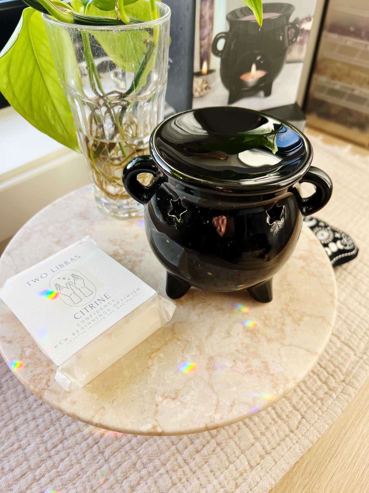 Gothic Black Cauldron olje/wax melt brenner