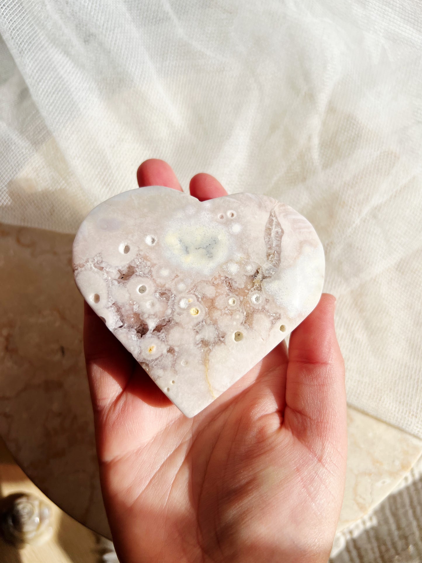 Druzy Rosa Ametyst Krystallhjerte – ca. 230 g #4