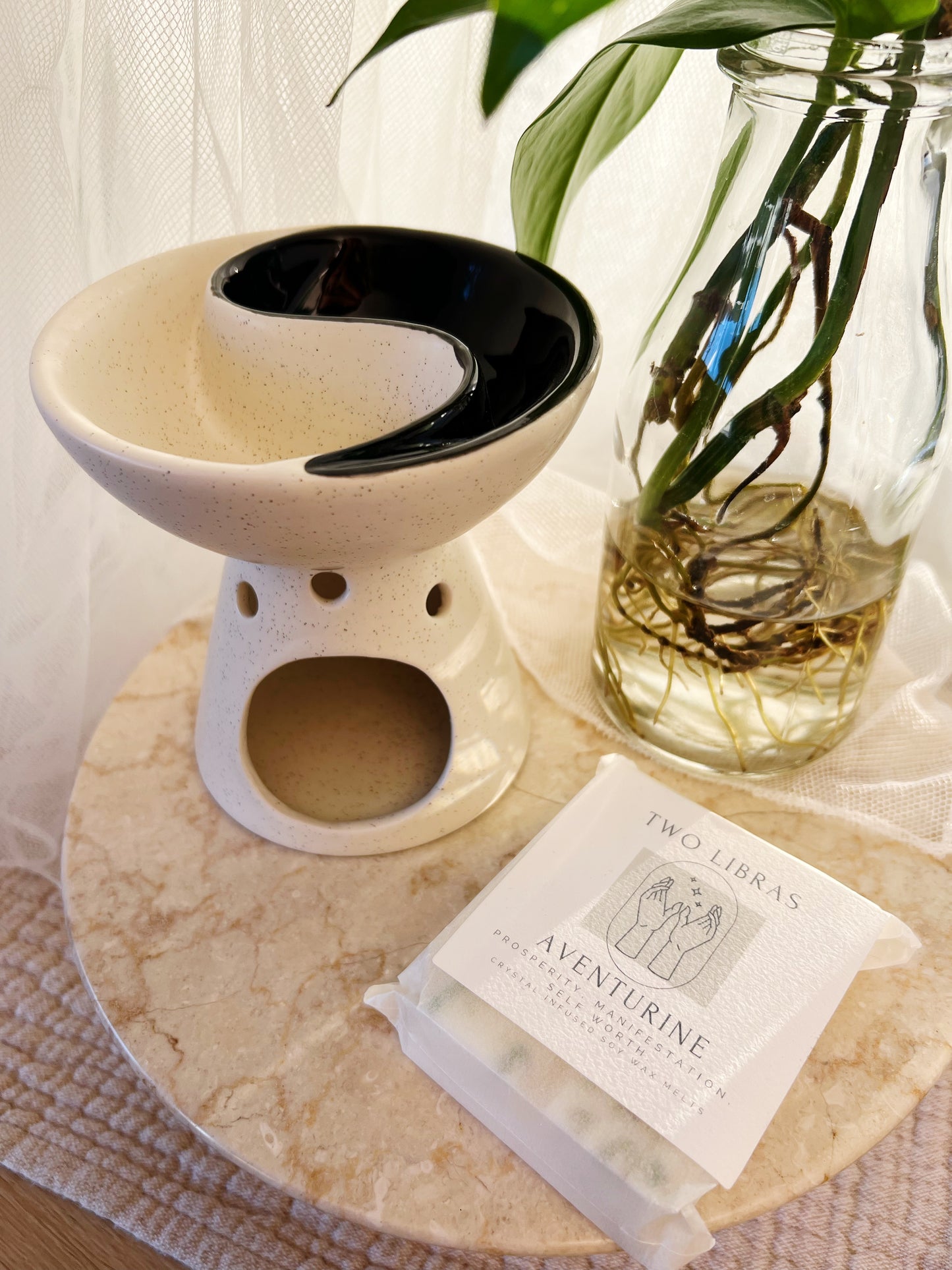 Yin Yang dobbel Olje og Wax Melt Brenner