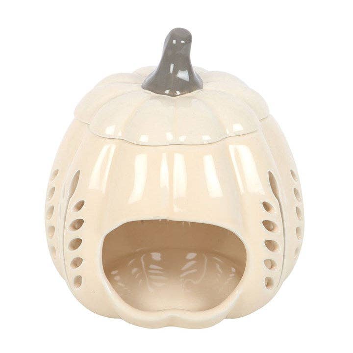 Cream Autumn Leaf Cut Out Pumpkin Olje og Wax Melt Brenner