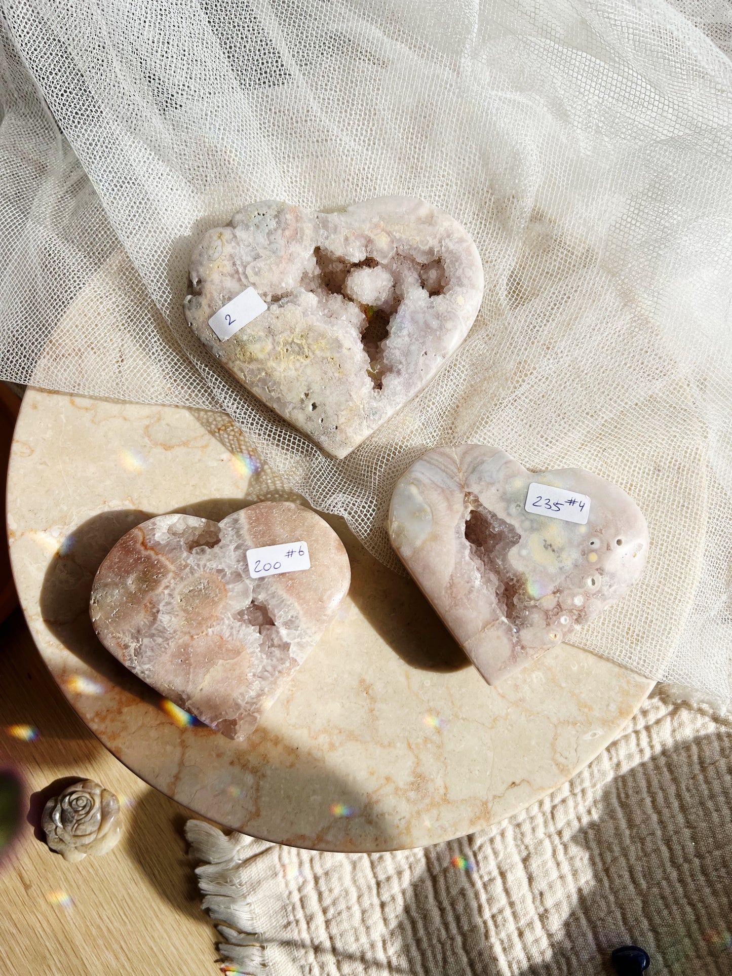 Druzy Rosa Ametyst Krystallhjerte – ca. 230 g #4