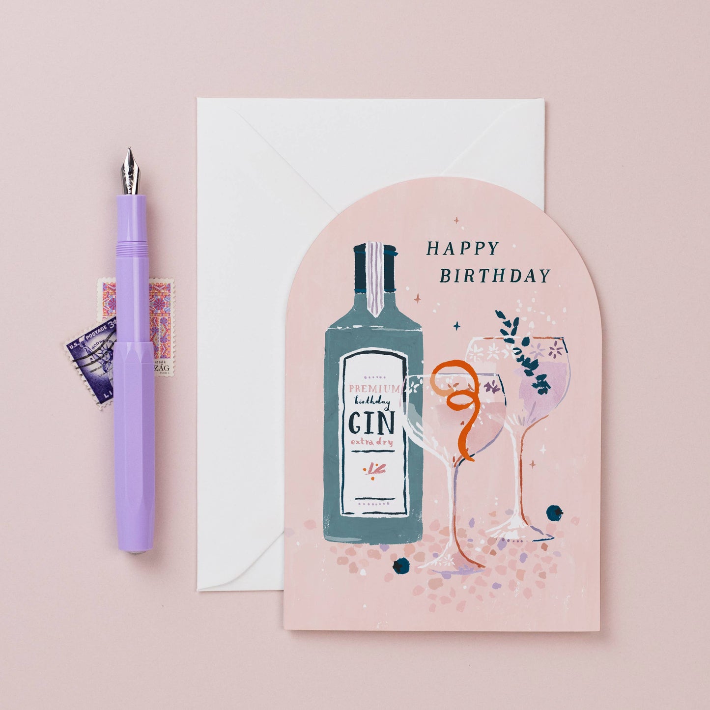 Happy Birthday Gin Kort