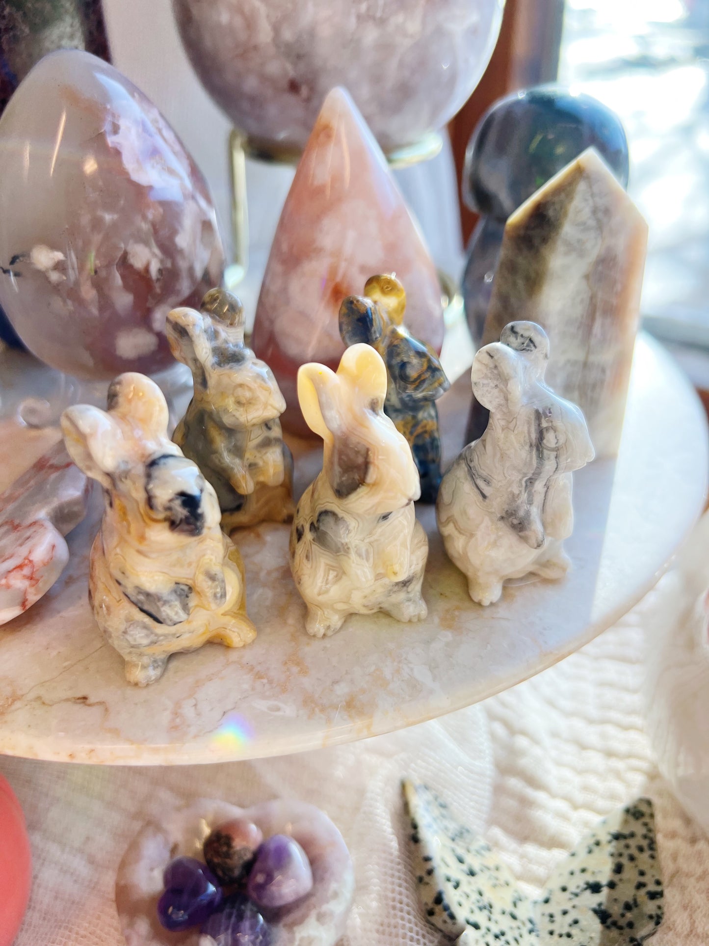 Crazy Lace Agat Krystall Kaninfigur