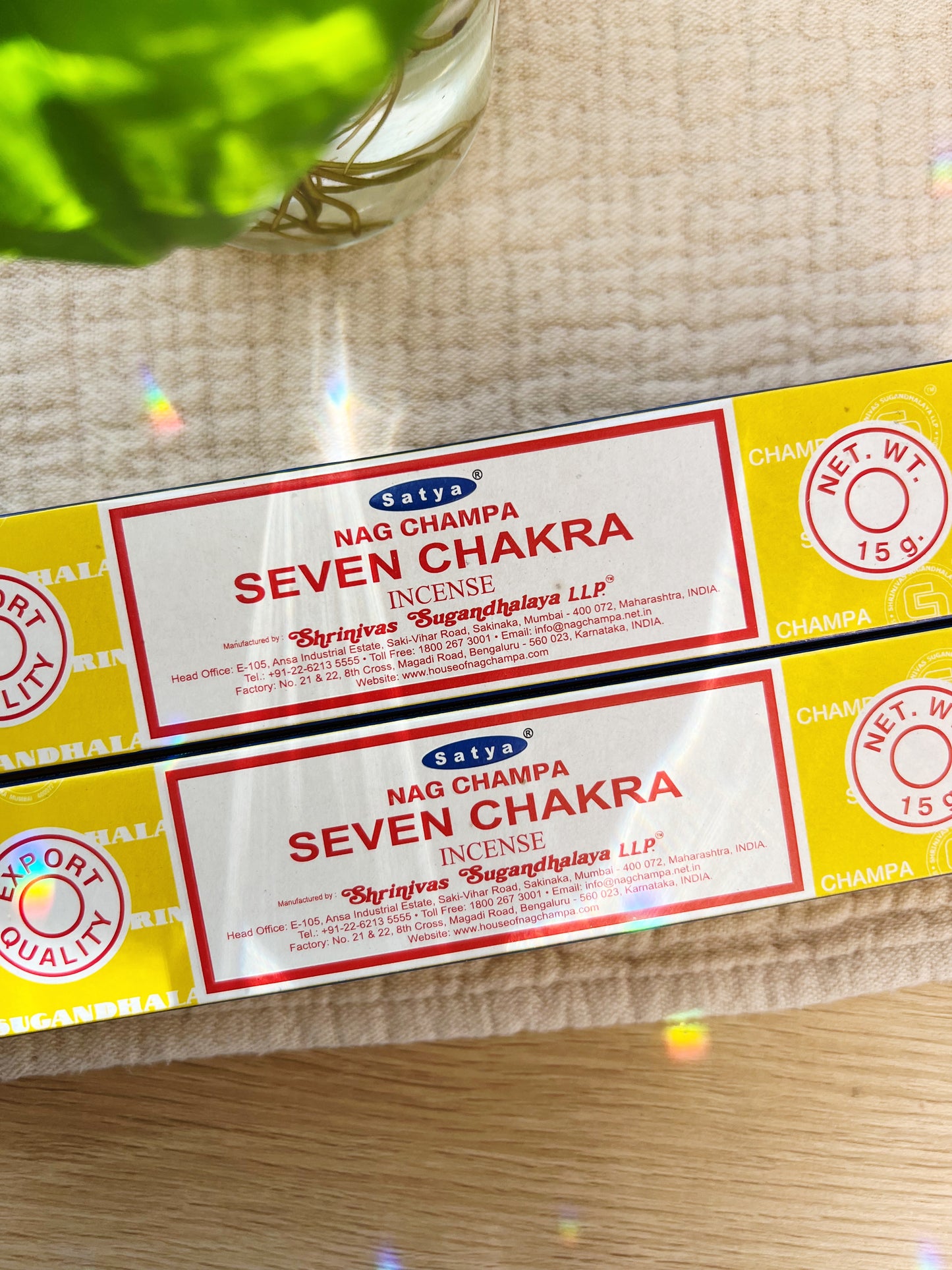 Seven Chakra Satya Røkelsepinner