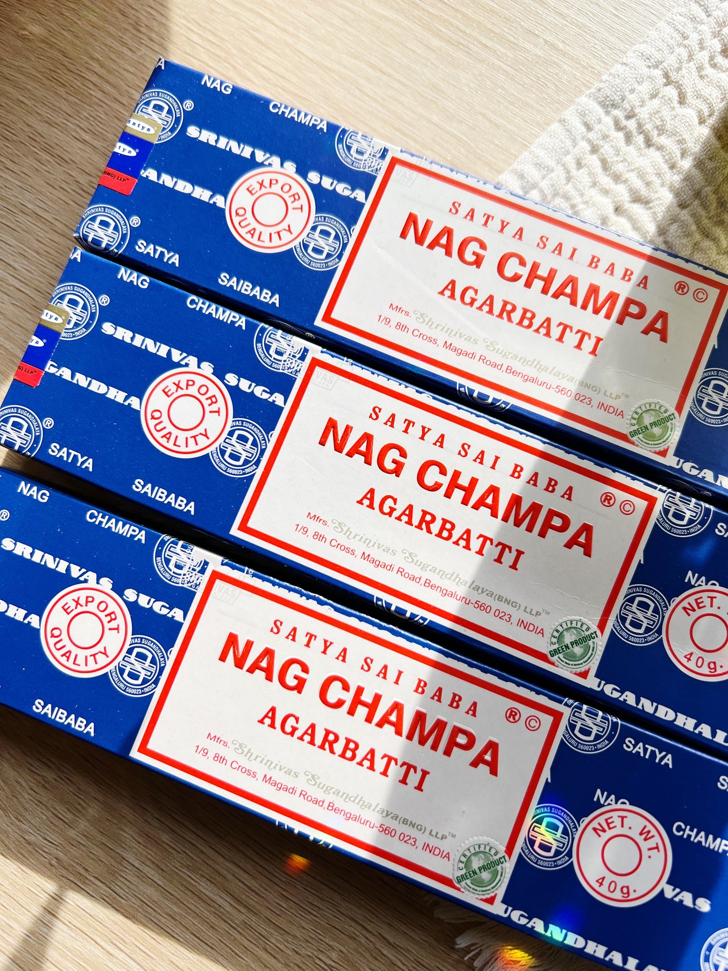 40g Nag champa Røkelsepinner