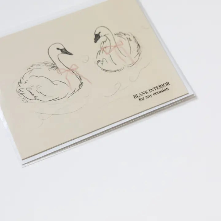 Swan Kort Med Konvolutt
