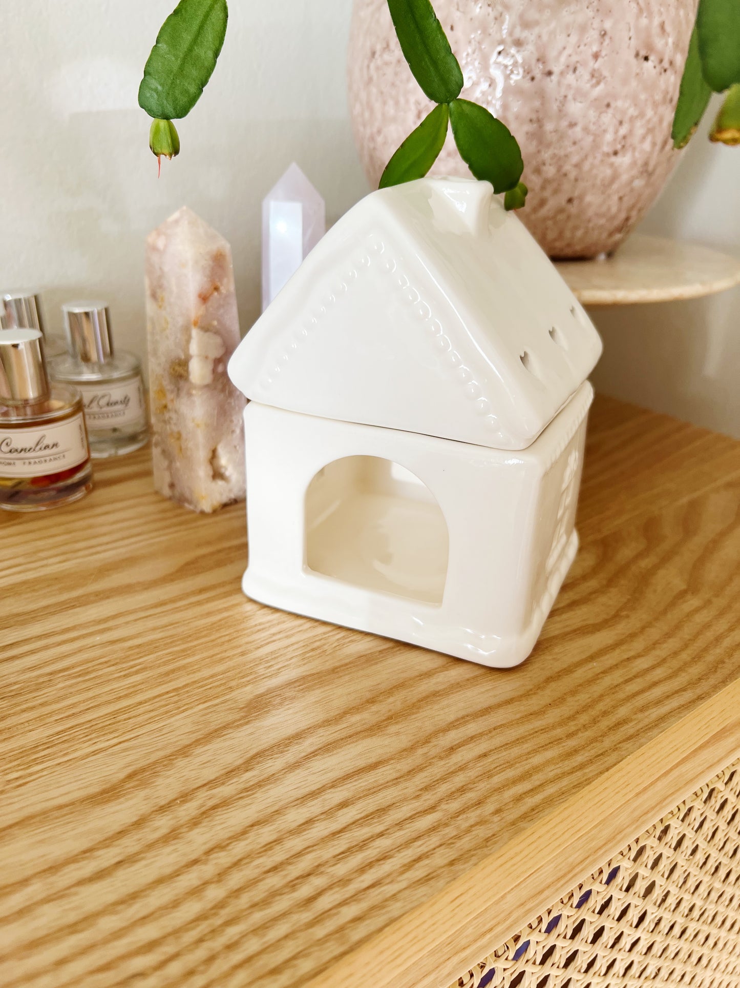 Hvit Pepperkake Hus Til Duft Oljer og Wax Melts