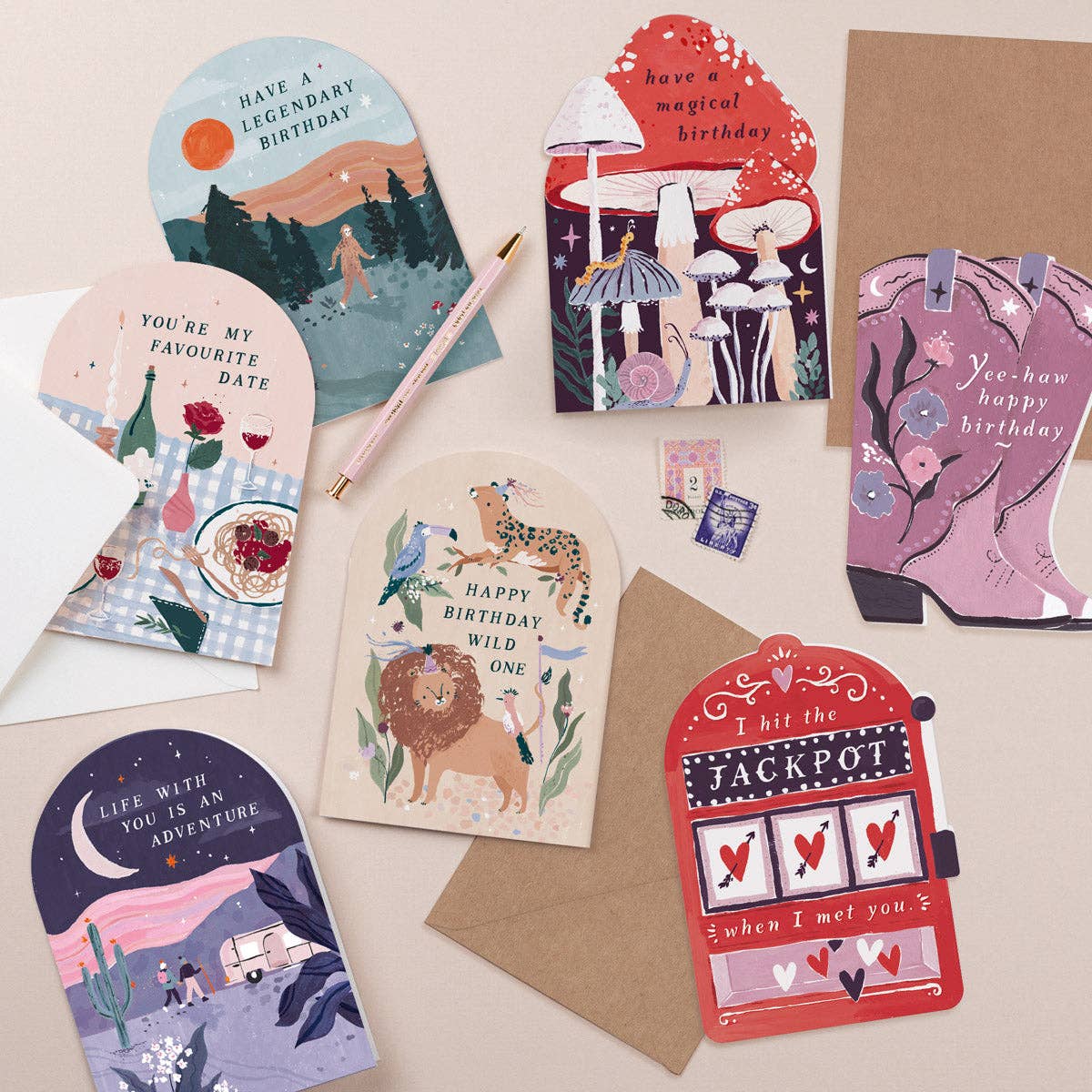 Jackpot Love Kort med konvelutt