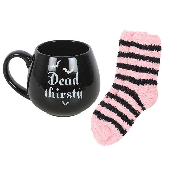 Dead Thirsty Gothic Halloween Krus & Sokkesett ( 500 ml )