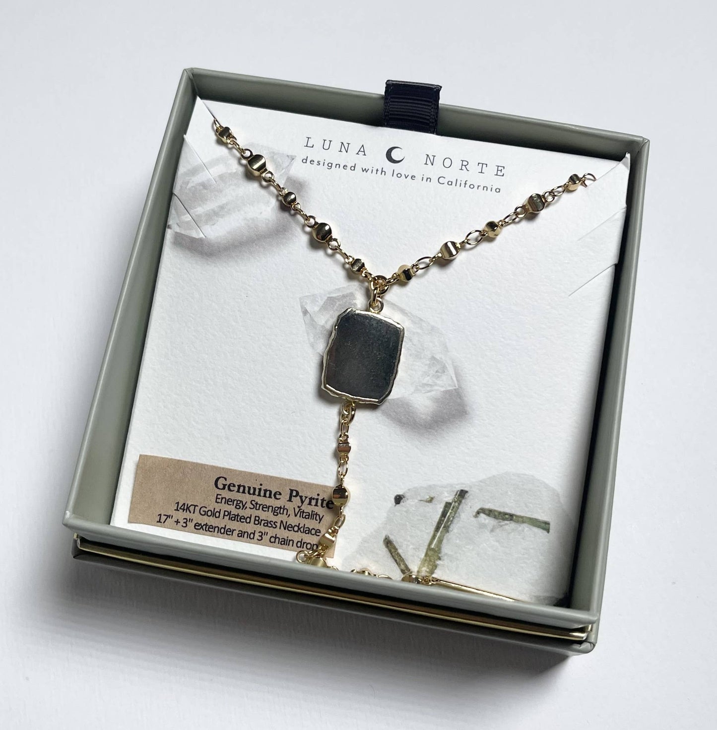 Eterno Amore Gemma Lariat Halskjede - Pyrite