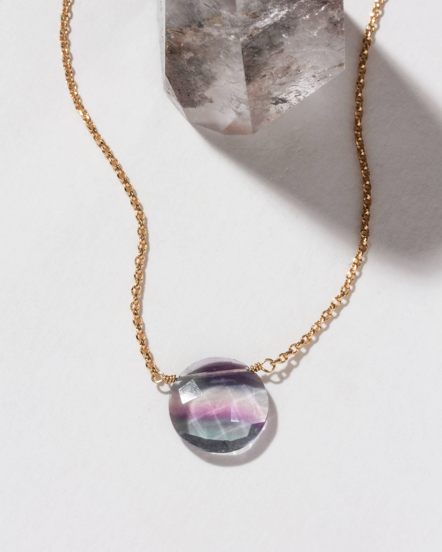 Gem in the Moon Gemstone Halskjede - Fluorite