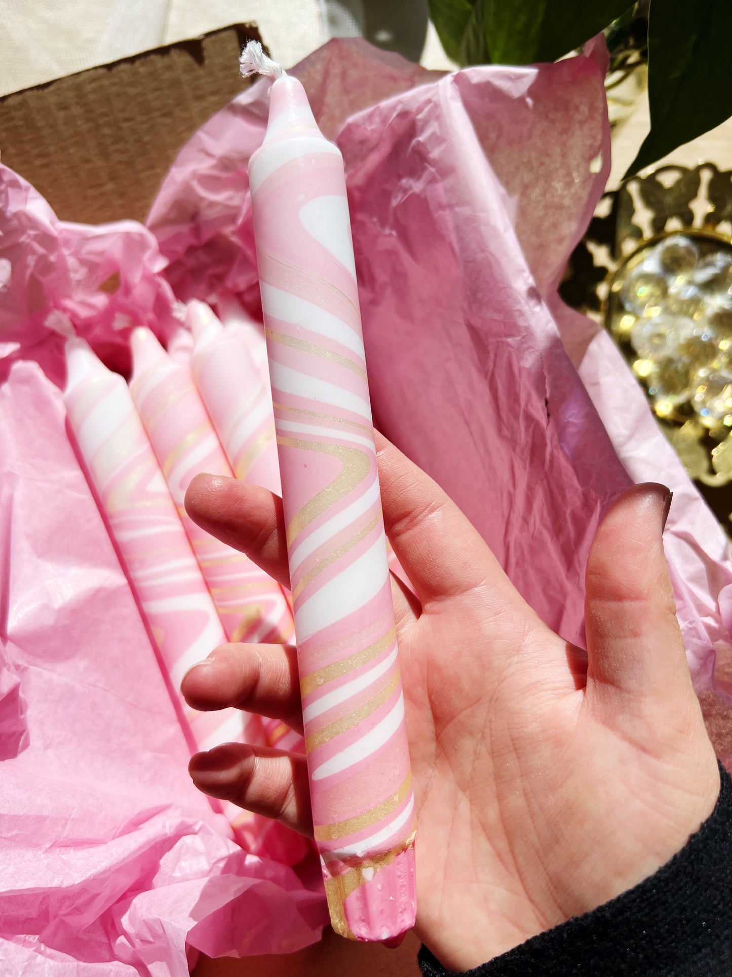 Marble Pink & Gold Luxe: Light pink Kronelys