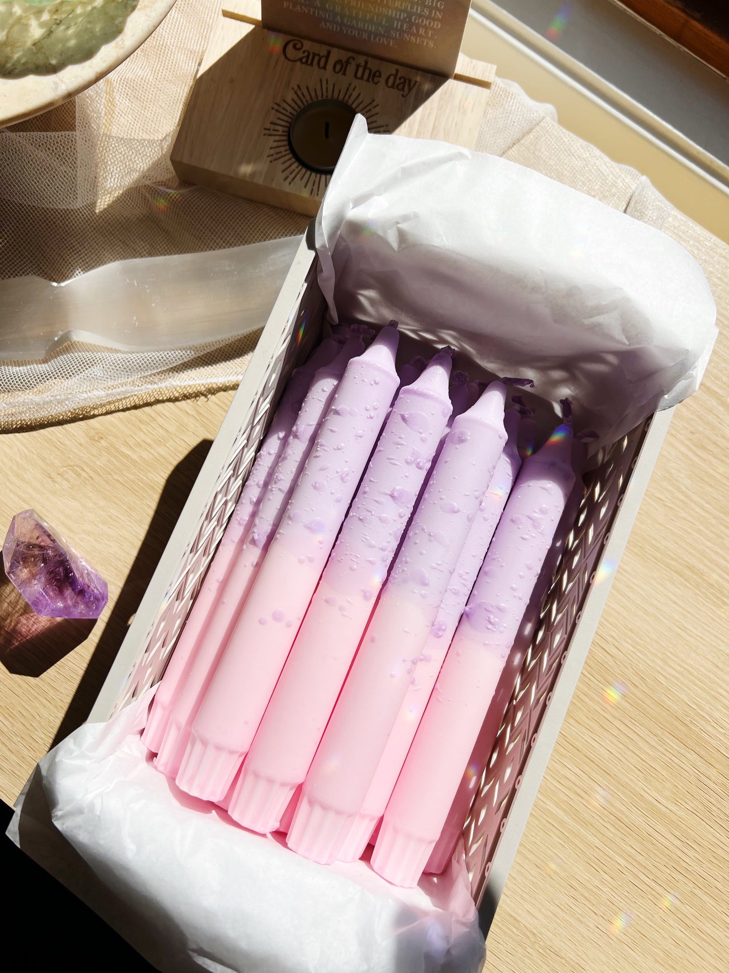 Lavendel & Pink Konfetti Kronelys
