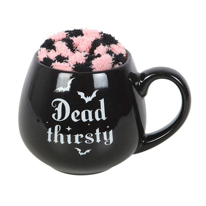 Dead Thirsty Gothic Halloween Krus & Sokkesett ( 500 ml )