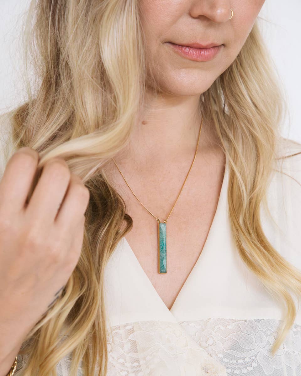 Sticks and Stones Long Halskjede - Amazonite