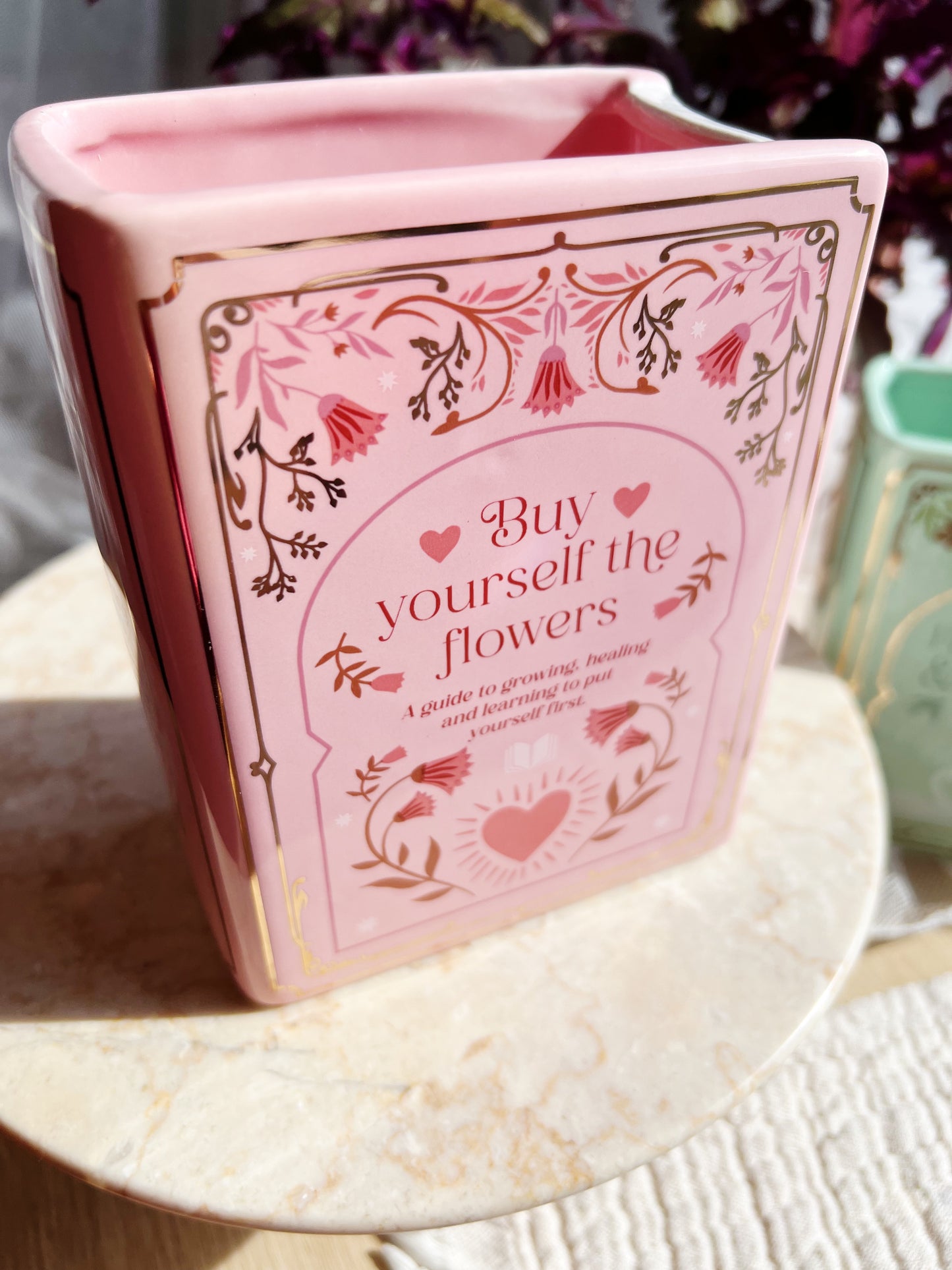 Rosa Bokformet Vase