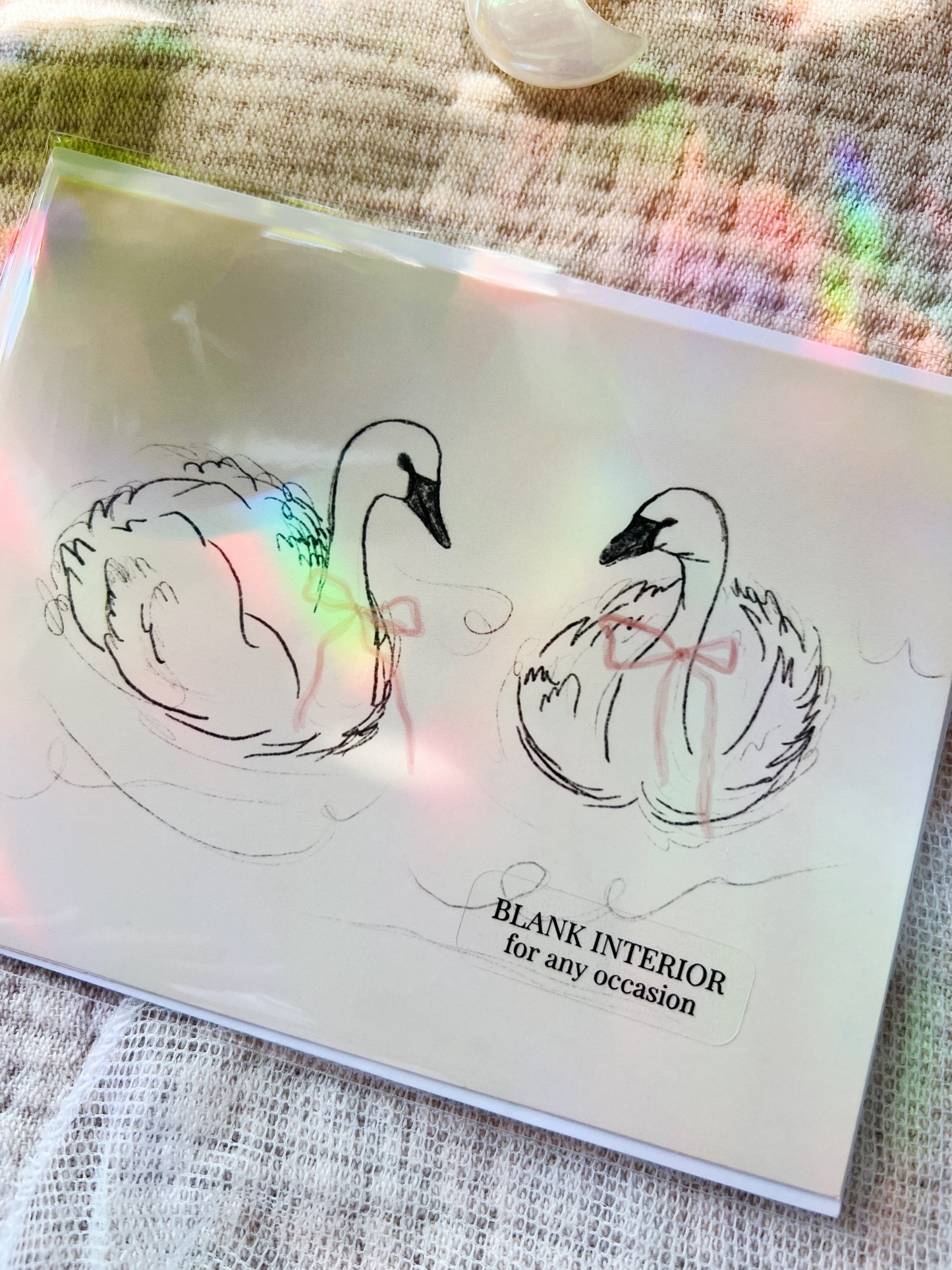 Swan Kort Med Konvolutt