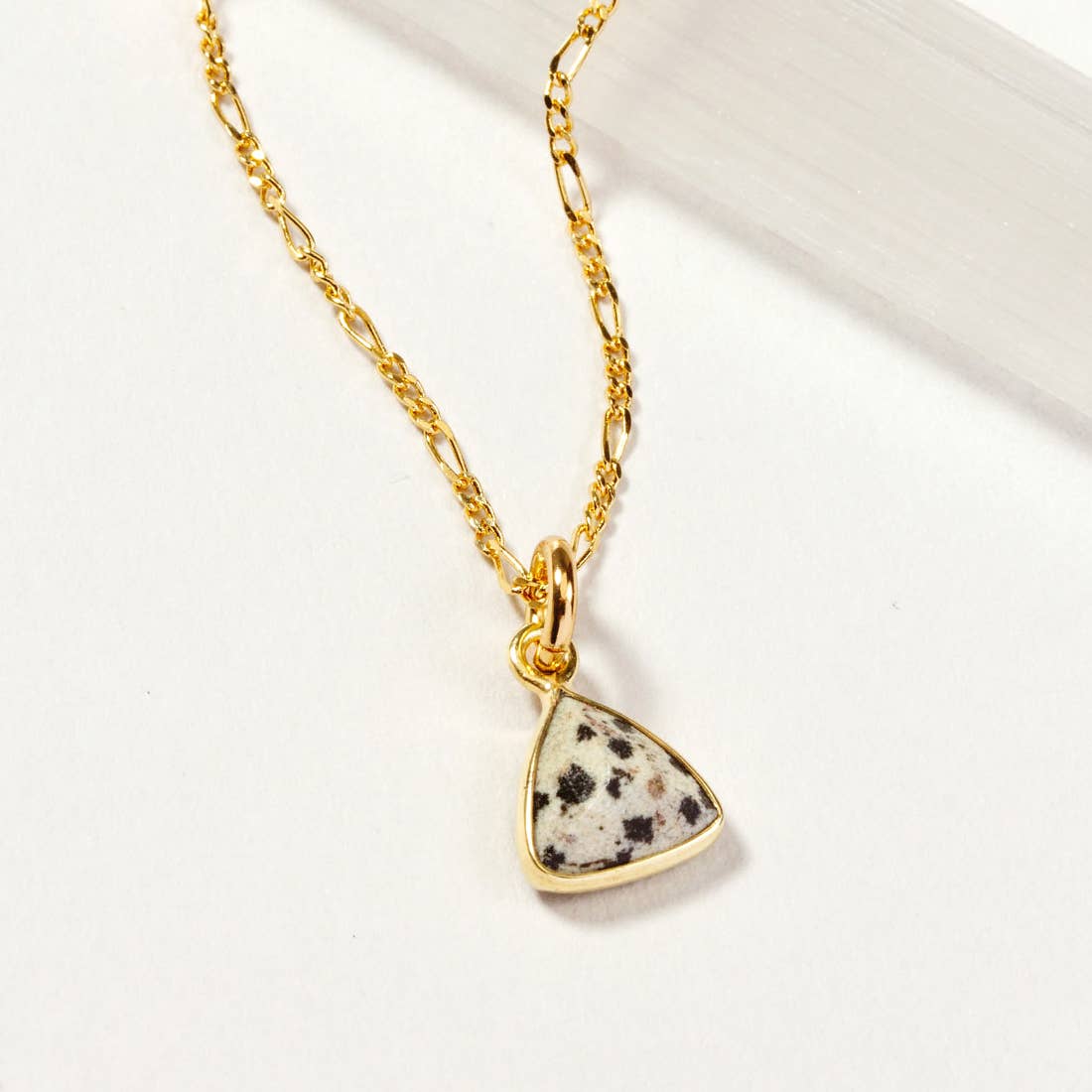 Bermuda Triangle Dainty Collar Halskjede - Dalmatian Jasper
