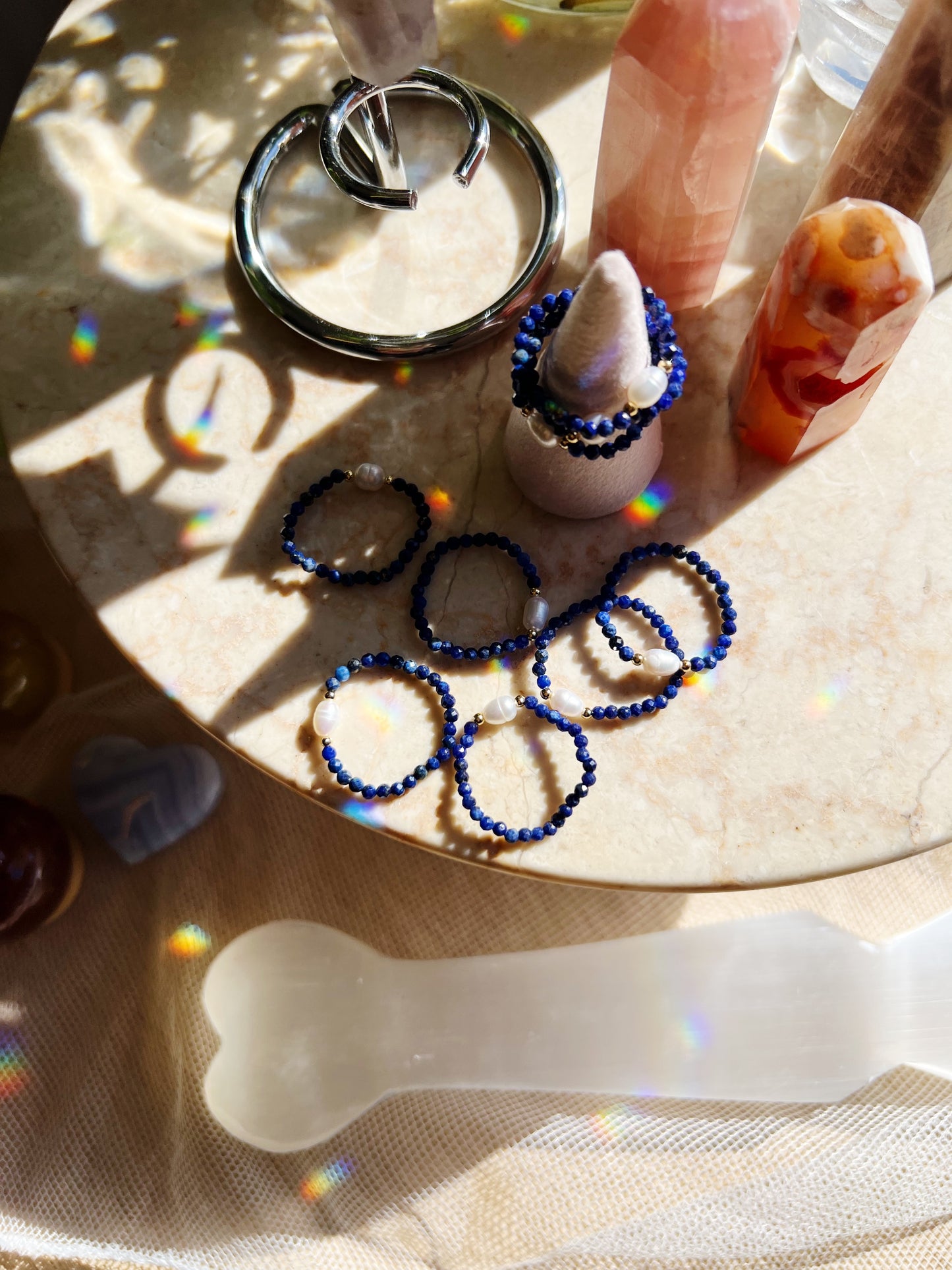 Lapis Lazuli Stretch Krystallring
