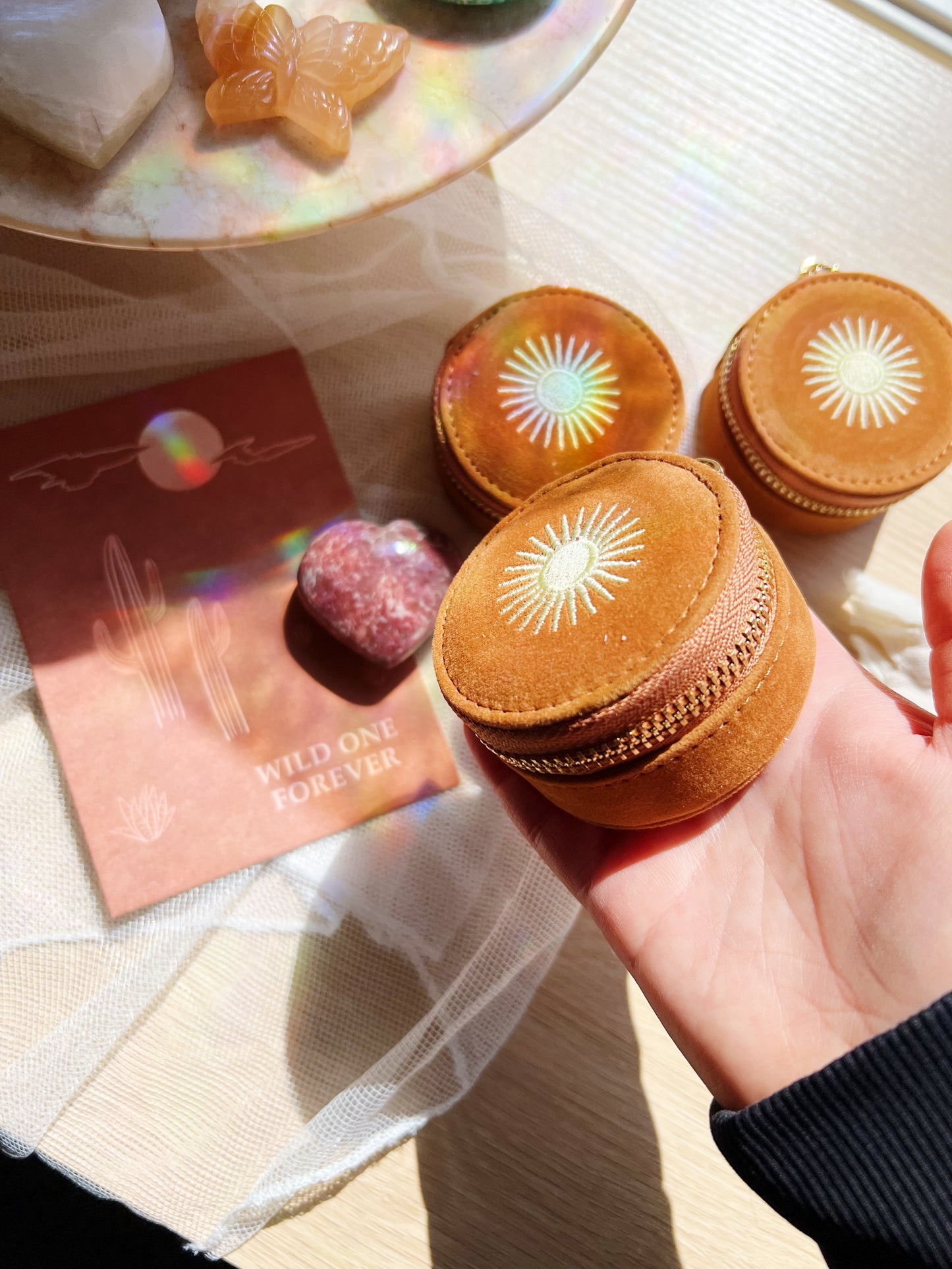 Mini Travel Smykkeskrin Burnt Orange