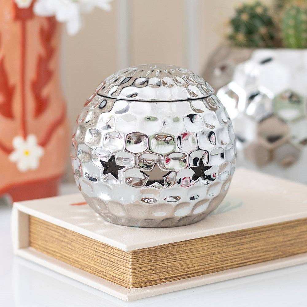 Silver Disco Ball Olje og Wax Melt brenner