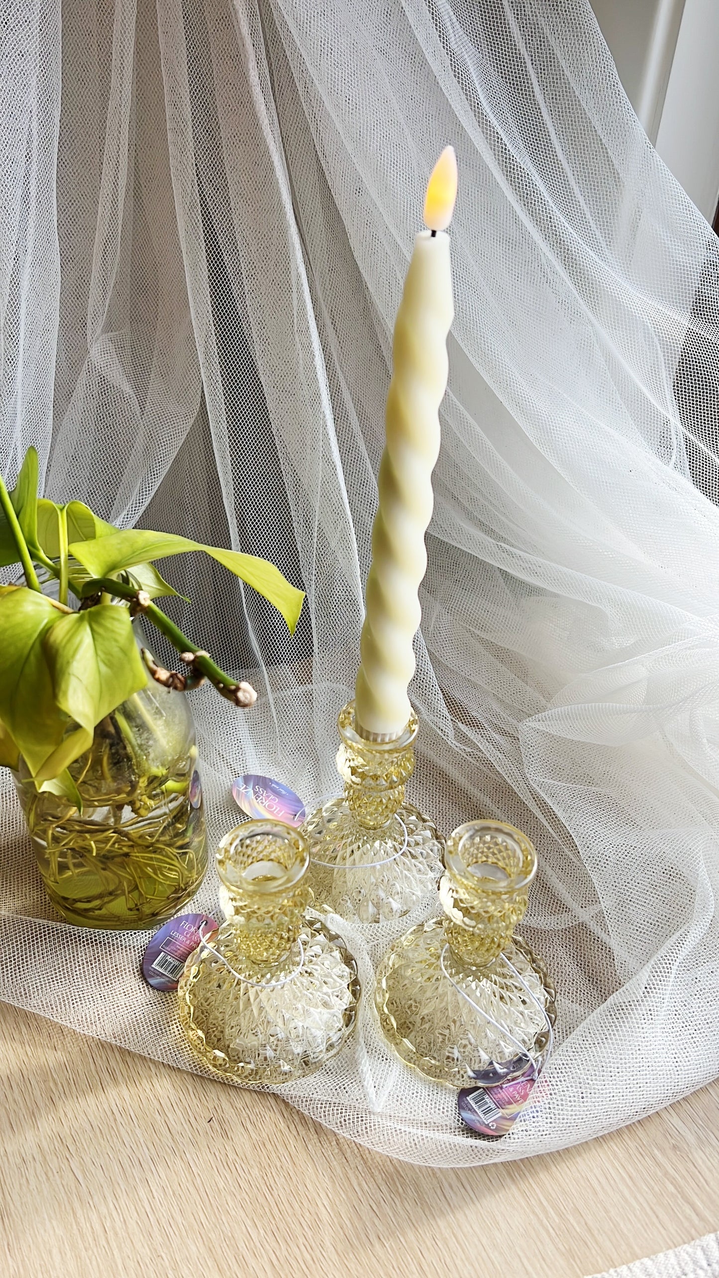 lysestake i glass – Pale