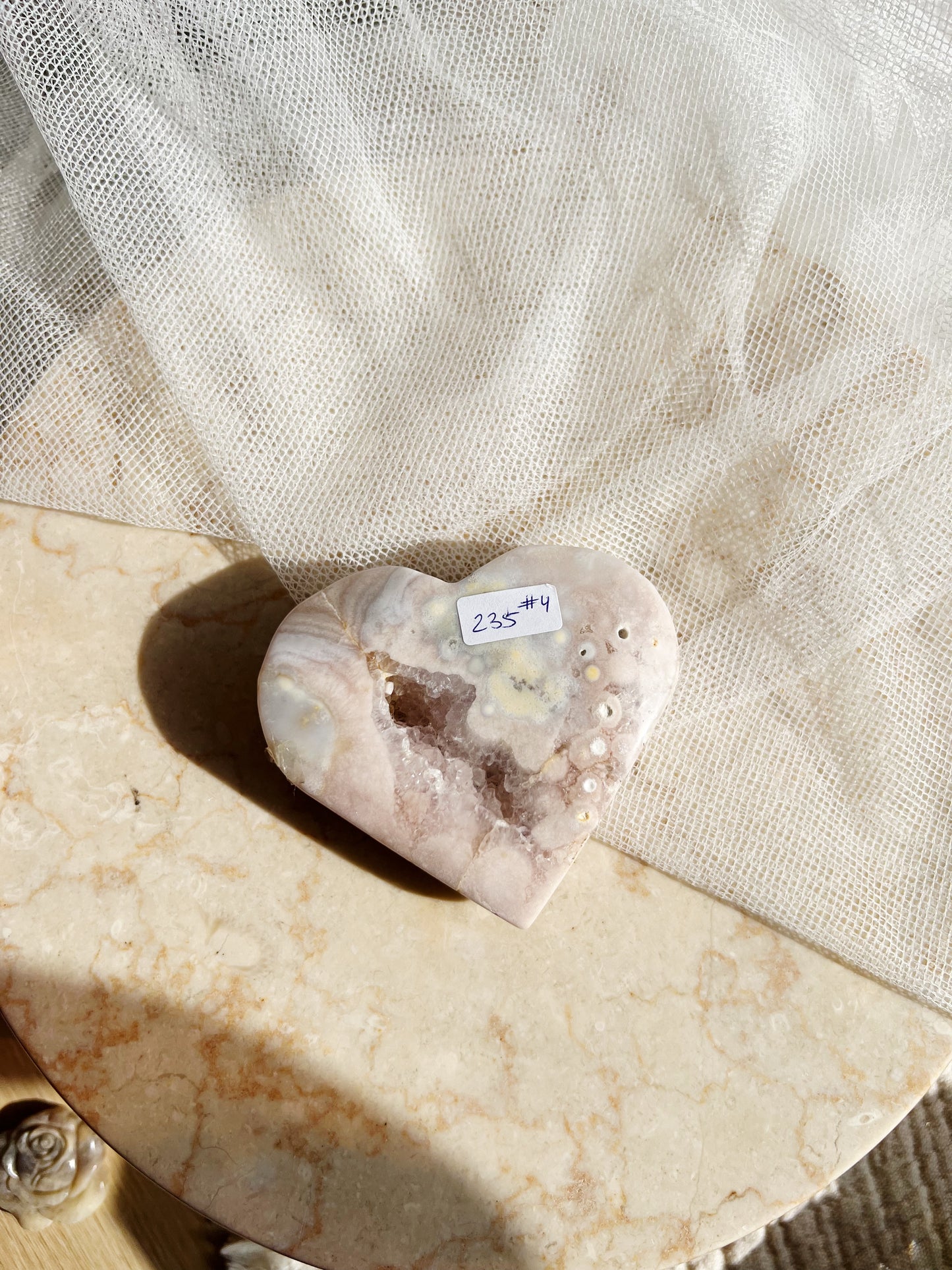 Druzy Rosa Ametyst Krystallhjerte – ca. 230 g #4