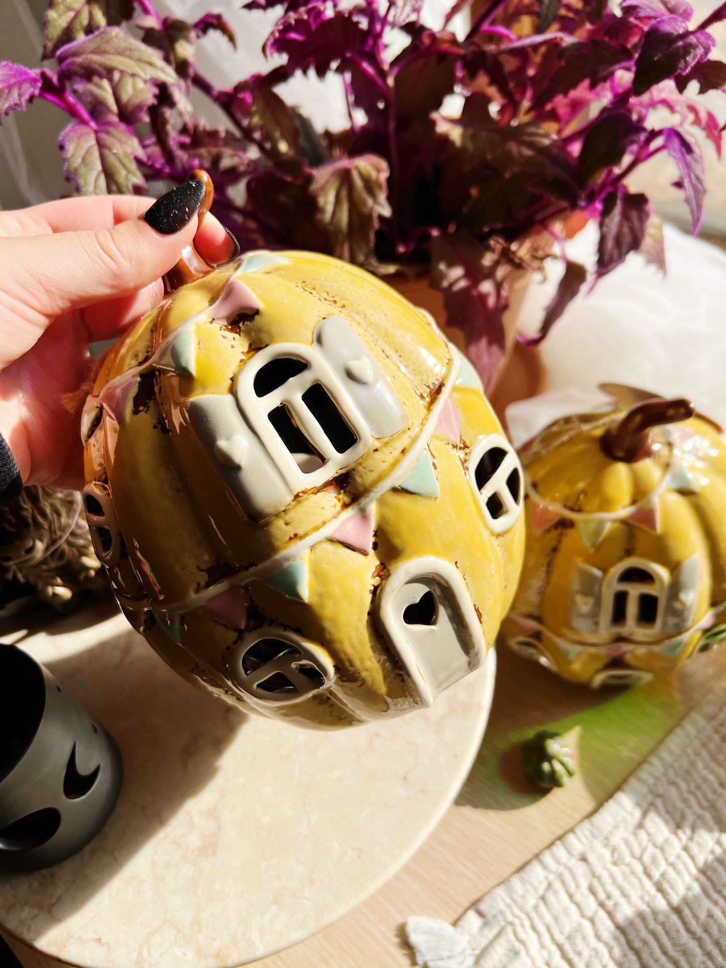 Village Pottery Gult Gresskarhus Til Telys