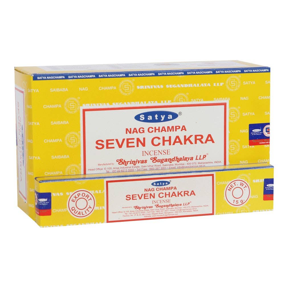 Seven Chakra Satya Røkelsepinner